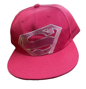 Superman Snapback Mütze rosa Supergirl sechs Flaggen nie getragen Damen - Bild 1 von 2