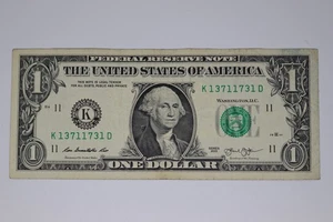 2013 $1 Bill Fancy Serial Number Radar Palindrome Serial Number 13711731 - Picture 1 of 5