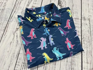 Herren Chubbies Golf Polo Gr. M Godzilla Top Zustand Dinosaurier - Bild 1 von 6