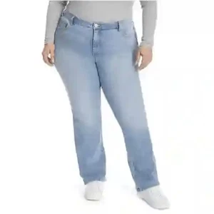 Nine West Denim Jeans Damen Übergröße 18 helle Waschung blau gerade hohe Taille - Bild 1 von 11