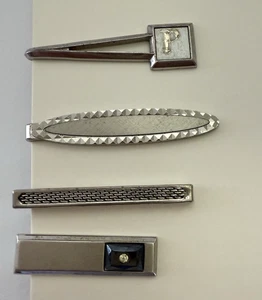 Tie Bars Vintage 3 Swank & 1 Hickok Signed Lot of 4 - Picture 1 of 9