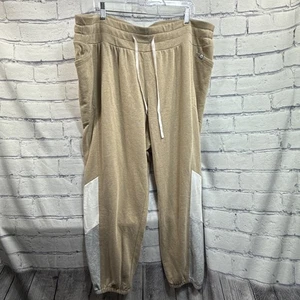 Pantaloni della tuta LIVI by Lane Bryant taglie forti panna marrone tasche 22/24 - Foto 1 di 7