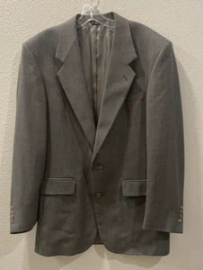 Adolfo Couture Men's Sport Coat Suit Jacket Size 42L Black/Green Tweed USA - Picture 1 of 17