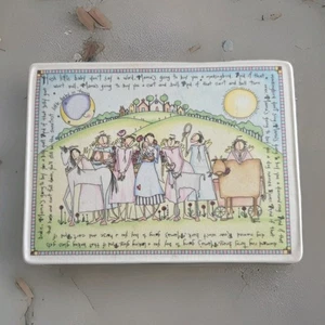 Demdaco Hush Little Baby Ceramic Plaque Trivet Claire Stoner Art - Picture 1 of 2