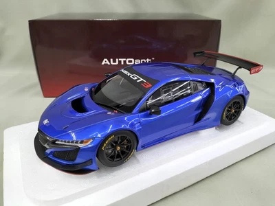 Autoart 1/18 Honda NSX GT3 Hyper Blue Model - Image 1 of 4