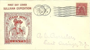 FDC 657 - 2¢ Sullivan stamp Issued 6/17/1929 in Penn Yan, NY - Roessler - Picture 1 of 1