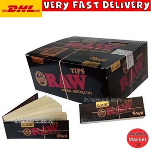 Punte filtro carta classica nera grezza per arrotolare non raffinata 1x scatola completa 50 confezioni - Foto 1 di 3