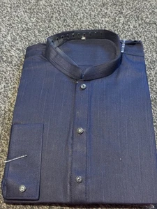 Mens Pakistani Shalwar Kameez, Medium WITH FREE GIFT Blue COLOR Plain - Picture 1 of 5
