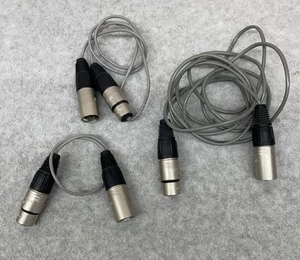 3 Neutrik XLR 3 Pin Connectors With Cord 8ft, 26”, 9” - Picture 1 of 7