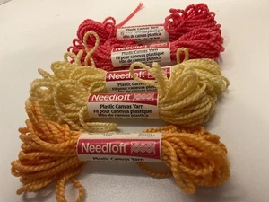 Needloft Kunststoff Canvas Garn Menge 5 Knäuel 10 Yards je 3 Farben - Bild 1 von 4