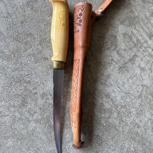 Vintage J Marttiini Finnland Rapala Angeln Filetiermesser & Scheide handsigniert - Bild 1 von 8