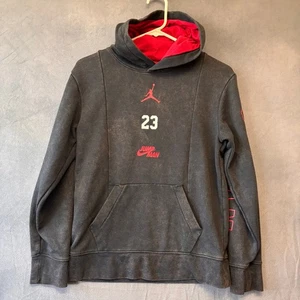 Marmorierter Jordan Jumpman Hoodie Pullover Center Logo Jungen 12-13 Basketball Street - Bild 1 von 8