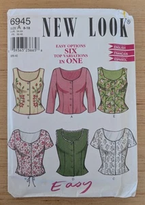 New Look 6945 Women's Six In One Variation Top Pattern Size 8 - 18 Uncut - Picture 1 of 2