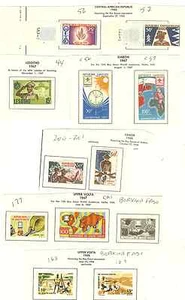 UPPER VOLTA SCOTT #168-69,177,CA1,GABON 200-01,C56-7, LESOTHO 44,CEN AFRICA 56-7 - Picture 1 of 1