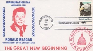 RONALD REAGAN - INAUGURACIÓN GEORGE BUSH 1981 - Kenick Cachet A - Imagen 1 de 1