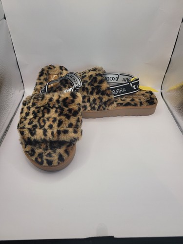 Taglia 8 Koolaburra By UGG Fuzz'n II Slide Slipper sandalo donna ghepardo