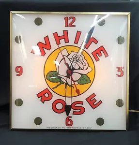 Vintage "White Rose" Gas & Oil Clock with Reproduction Face GS00078 - Picture 1 of 8
