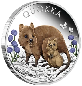 Moneda de color Australia Quokka 2022 1 oz a prueba de plata 0,9999 - Imagen 1 de 5