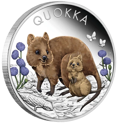 2022 Australia Quokka 1oz .9999 Silver Proof Colored Coin - Image 1 of 4