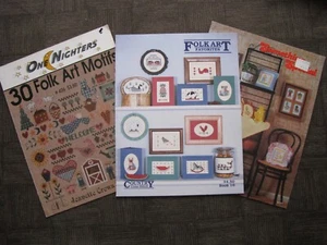 COUNTRY FOLKART Favorites, Motifs & Something Special Cross Stitch Books Lot 3 - Picture 1 of 9