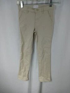 The Childrens Place Adjustable Waist Zip Fly Uniform Pants Beige Girls Size 8 - Picture 1 of 15
