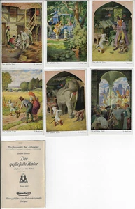 Set of 6 Puss & Boots Postcards in Original Wrapper by German Artist Otto Kubel - Picture 1 of 2