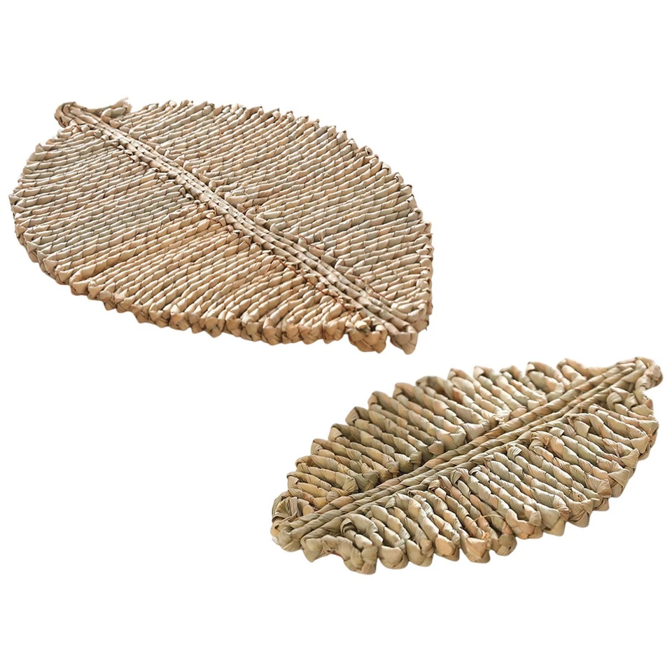 Woven Placemat Easy Clean Anti Vintage Thicken Resistant Rattan Placemat for - Image 1 of 1