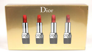 Dior Rouge Mini Holiday Lipstick Set 4 Piece New In Sealed Box