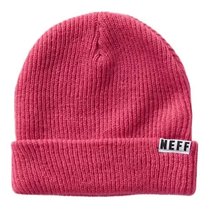 NEFF Fold Beanie maglia a costine acriliche, taglia unica, rosa nuovo - Foto 1 di 1