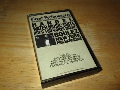 Handel Water Music Suite Royal Fireworks Music by Pierre Boulez Cassette 1983 - Image 1 of 4