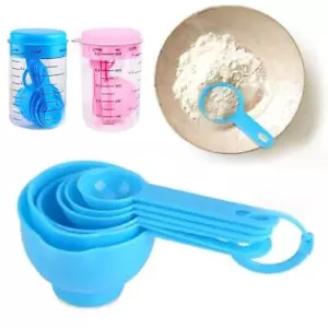 7pcs Kitchen Measuring Tools Plastic Measuring Cup Measuring Spoon with Scale - Picture 1 of 16