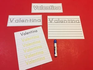 Set of 5 - Wipe N Write CUSTOM Names Card Kit - Laminated Card - Bundled - Imagen 1 de 9