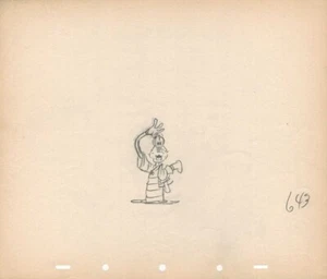 1937 WALT DISNEY GOOFY ORIGINAL ANIMATION ART PAGE PRODUCTION DRAWING 1930's WDP - Picture 1 of 1