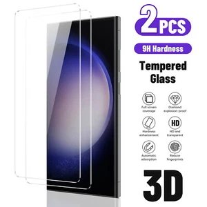 2 Tempered Glass Screen Protector For Samsung Galaxy S22/S23/S25 Ultra Fast Ship - Picture 1 of 7