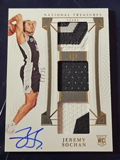 2022-23 National Treasures Jeremy Sochan Rookie Gold Triple Patch Auto 17/25