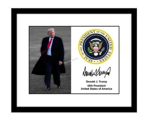 Donald Trump 8x10 Signed photo print presidential seal autographed maga 2020 - Picture 1 of 2