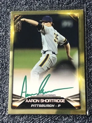 2019 Blowout Cards Test Issue Green Auto Auto Aaron Shortridge #5 Auto - Image 1 of 3