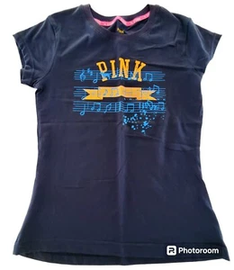 Talla S Jrs Nueva Camiseta Rosa Vintage Top Música Niñas Azul Marino Y2K Victoria's Secret - Imagen 1 de 3