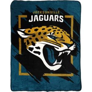 Jacksonville Jaguars Plush 46" by 60" Micro Raschel Throw Blanket - NFL - Picture 1 of 1