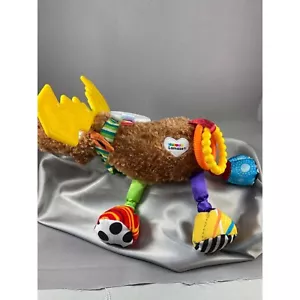 Lamaze Moose Tomy Baby Squeaks Crackles Teething Antlers Strength Rings Hangs - Picture 1 of 7