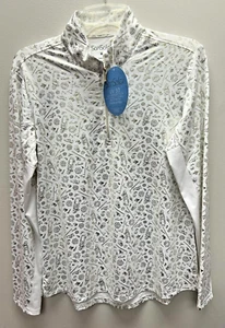 San Soleil Women's Gold LS 1/4 Zip Pullover Golf Shirt UV 50 Size M - NWT - Picture 1 of 8