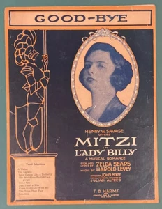 Good-Bye Duet Mitzi in Lady Billy Zelda Sears Harold Levey 1920 Sheet Music - Picture 1 of 7