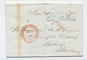 1843 Washington DC Tully Wise free frank stampless 1st auditor treasury [ST.238] - Picture 1 of 3