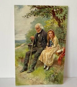 TUCKs Postcard Dickens LITTLE NELL Grandfather Old Curiosity Shop Copping Unused - Picture 1 of 2