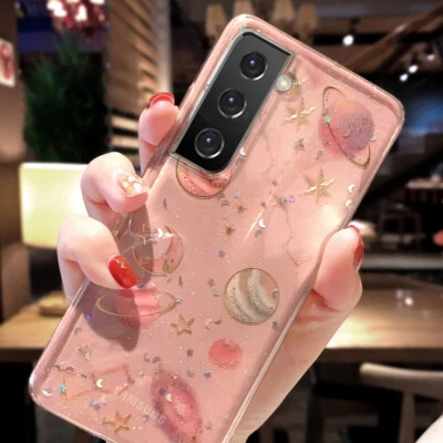 Чехол для Samsung S23 S22 Ultra S21 S20 A53 A52 блестящий мягкий прозрачный силиконовый чехол - Изображение 1 из 4