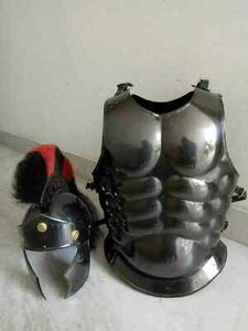 Costume Halloween Medievale Romano Greco Muscoloso Giacca Con Elmetto Cosplay - Foto 1 di 3