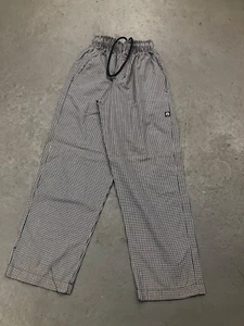 Chef Works Elastic Waist Baggy Restaurant Chefs/Cooks Checkered Pants All Sizes - Picture 1 of 3