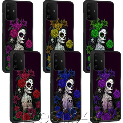 Funda Teléfono Mexicana Día de los Muertos Calavera de Azúcar Niña Rosa para Samsung S22+U Cubierta Foto 1 de 4