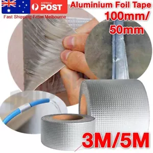 Waterproof Tape Butyl Rubber Aluminium Foil Roof Pipe Caravan Repair Flashing - Picture 1 of 13