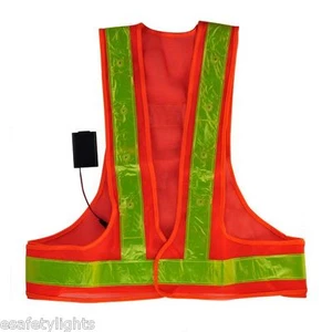 CHALECO DE SEGURIDAD SV16L ROJO LIMA RAYAS REFLECTANTES SEGURIDAD INTERMITENTE TRÁFICO LIGERO - Imagen 1 de 4